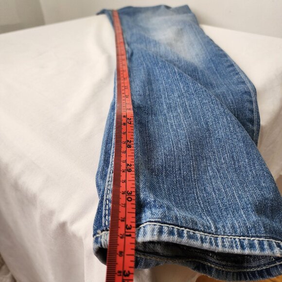 True Religion Billy Low Rise Straight Light Wash Denim Y2K 00s Made in USA Sz 32 - Picture 14 of 16